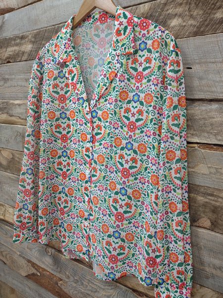 The Fiesta Floral Top Cardigan