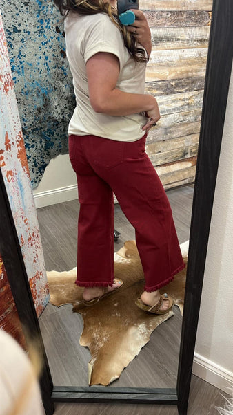 The Rebecca High Rise Wine Jeans