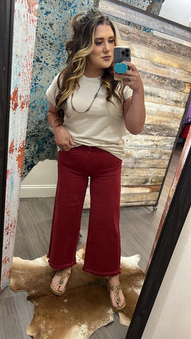 The Rebecca High Rise Wine Jeans