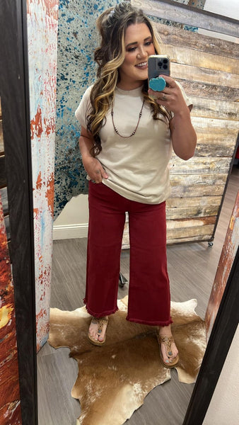 The Rebecca High Rise Wine Jeans