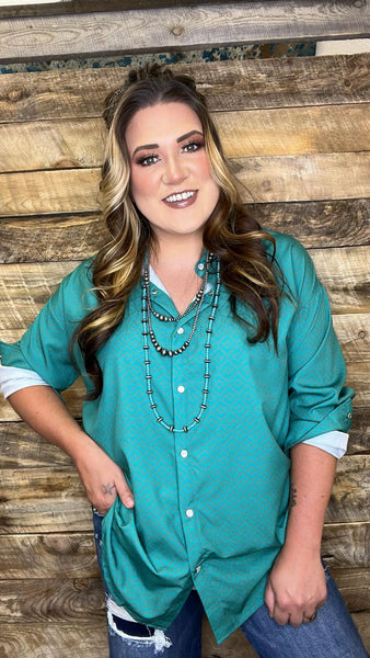 The Kingman Turquoise Top Cardigan