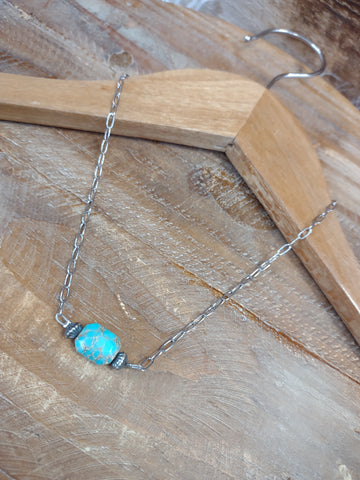 The Turquoise Chunk Chain Necklace