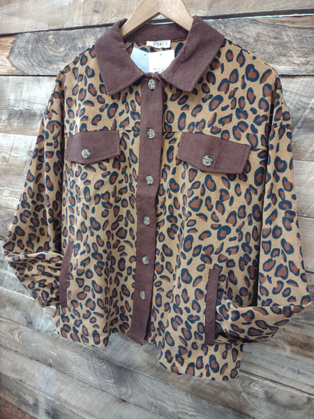 The Respect The Shot Leopard Cardigan Jacket Top