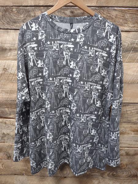 The Cowboy Giddy Up Dolman Top