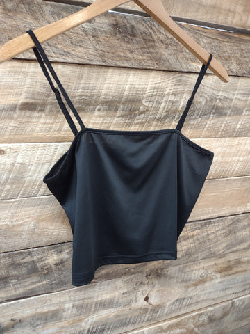 The Black Crop Tank Top