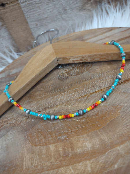 The Arizona Turquoise and Navajo Necklace