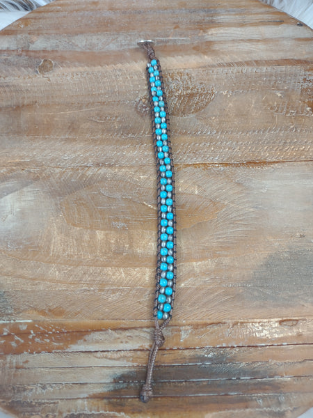 The Wrap Around Turquoise and Navajo Bracelet