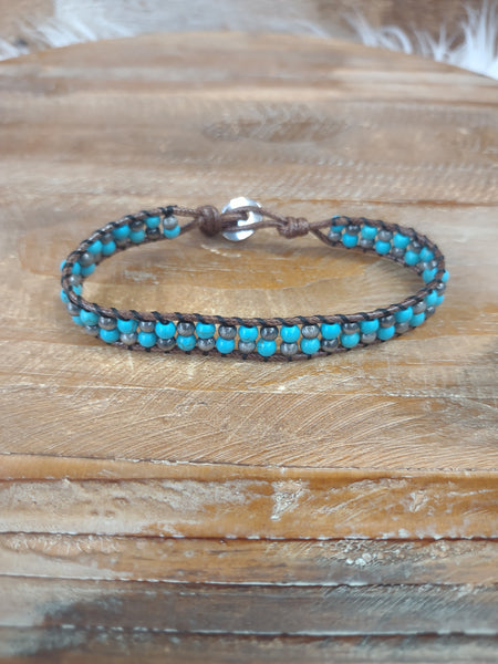 The Wrap Around Turquoise and Navajo Bracelet