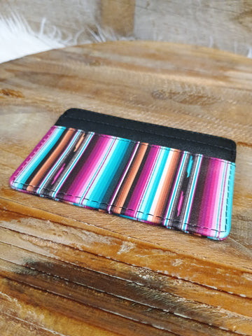 The Bold Serape Black Card Wallet