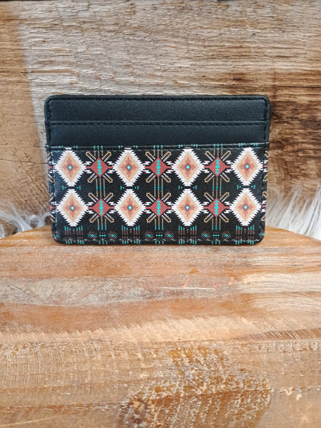 The Diamonds Aztec Black Card Wallet