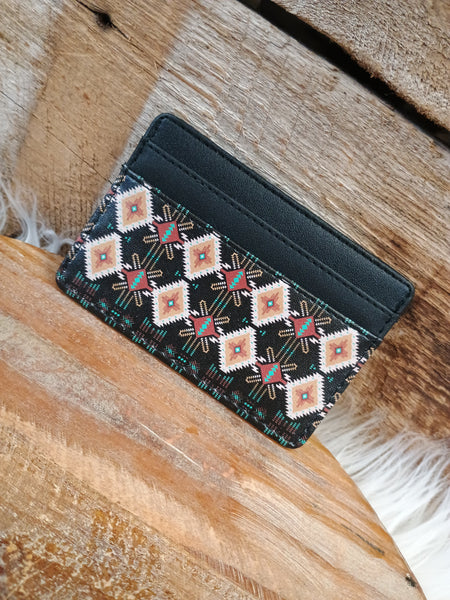 The Diamonds Aztec Black Card Wallet