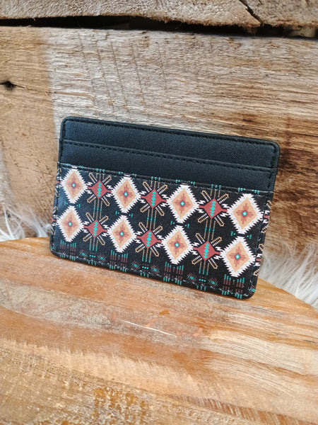 The Diamonds Aztec Black Card Wallet