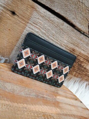 The Diamonds Aztec Black Card Wallet