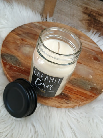 The Carmel Corn Mason Jar Milkhouse Candle