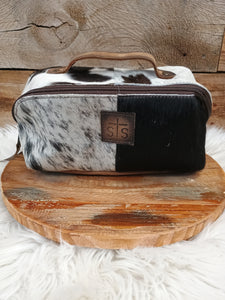 The Cowhide Makeup Bag