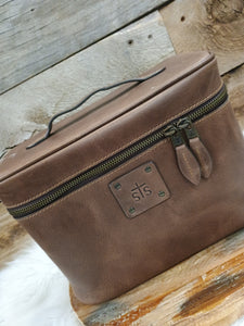 The Chocolate Leather Train Case