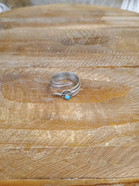 The Wrap Around Feather Turquoise Ring