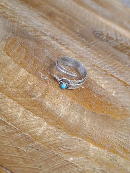 The Wrap Around Feather Turquoise Ring