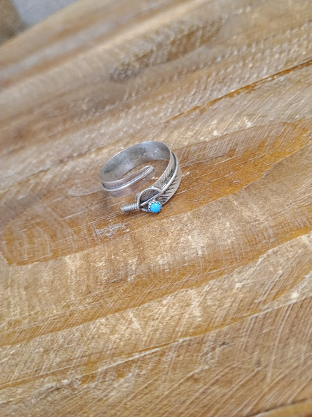 The Wrap Around Feather Turquoise Ring