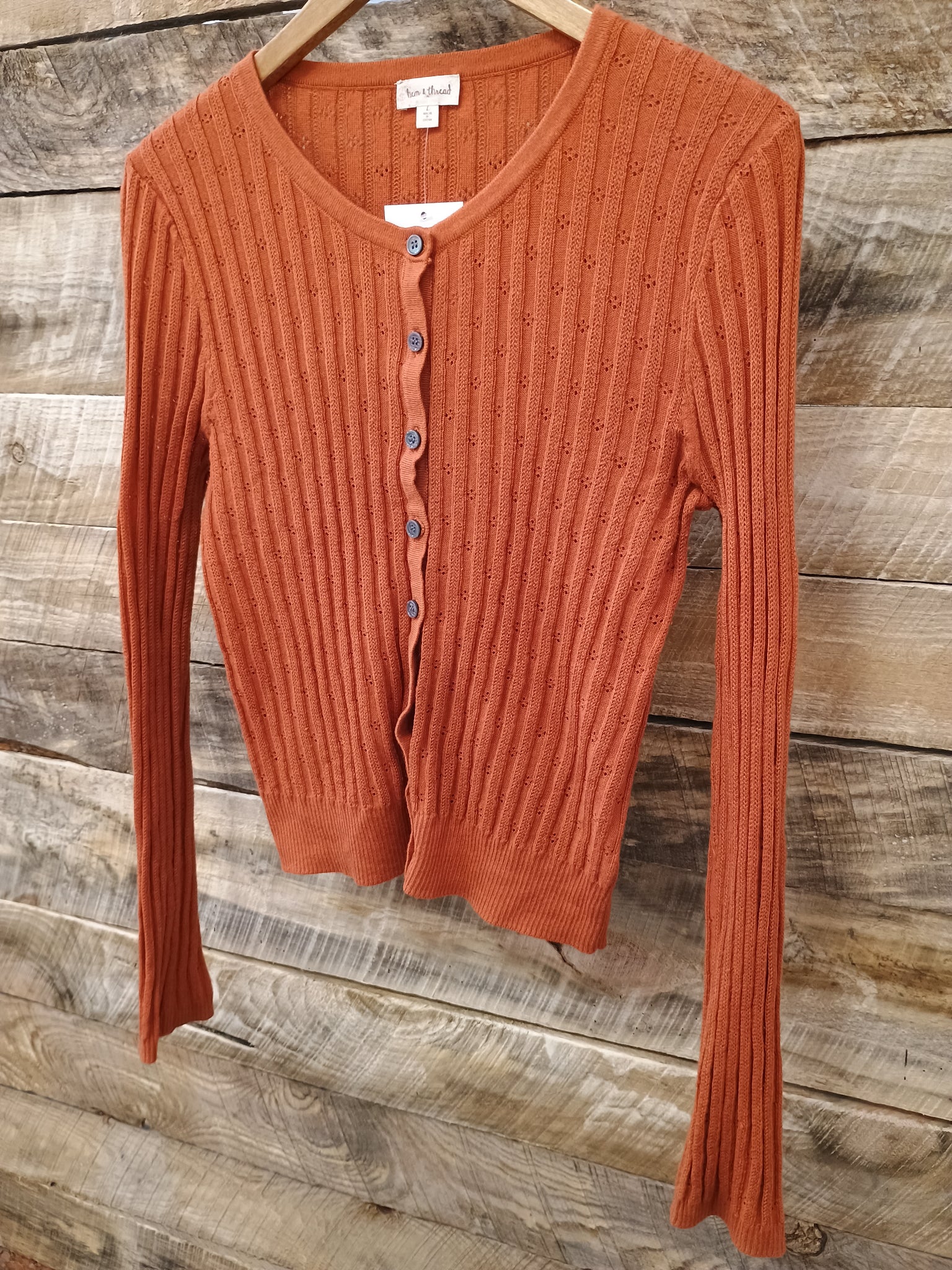 The Rust Daisy Button Top