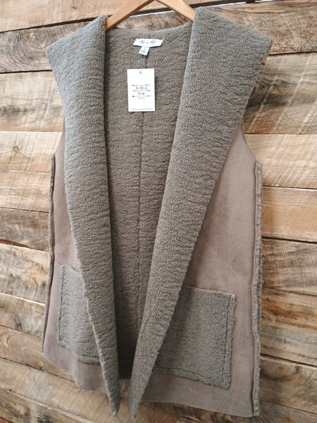 The Walk Up Front Mocha Grey Vest