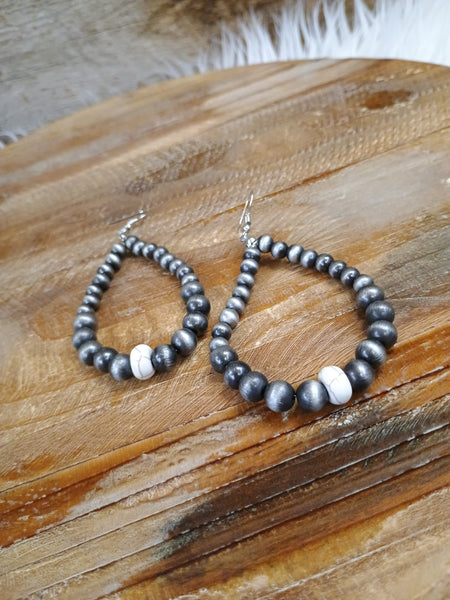 The Navajo and Bone Bead Earrings