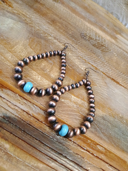 The Navajo and Turquoise Bead Earrings