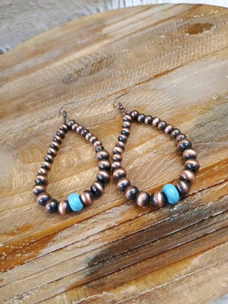 The Navajo and Turquoise Bead Earrings