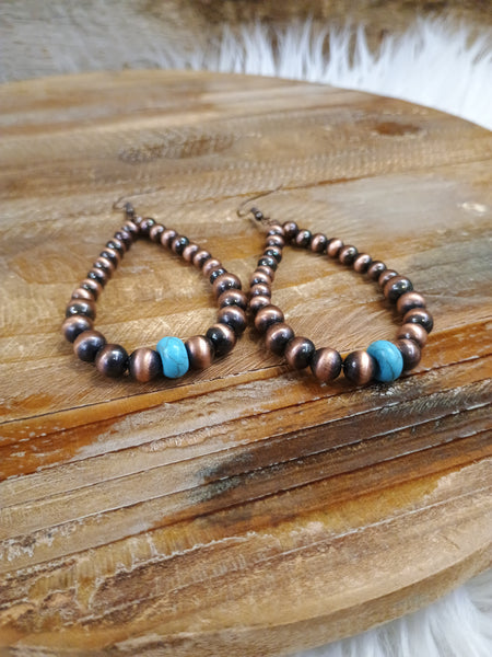 The Navajo and Turquoise Bead Earrings