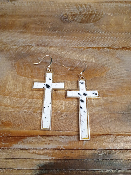 The Cross Hide Earrings