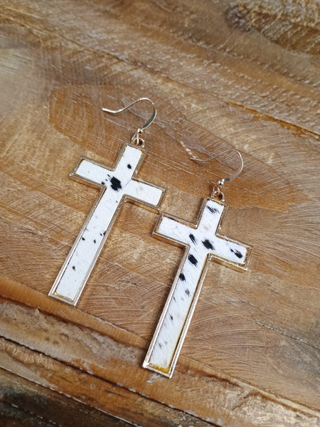 The Cross Hide Earrings