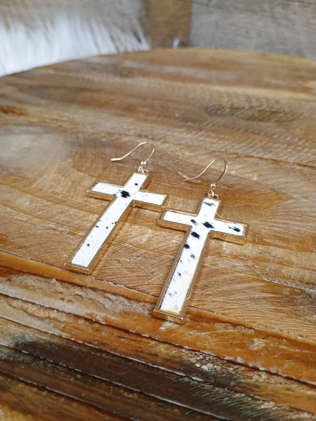 The Cross Hide Earrings