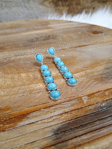 The Way To It Turquoise and Silver Earrings