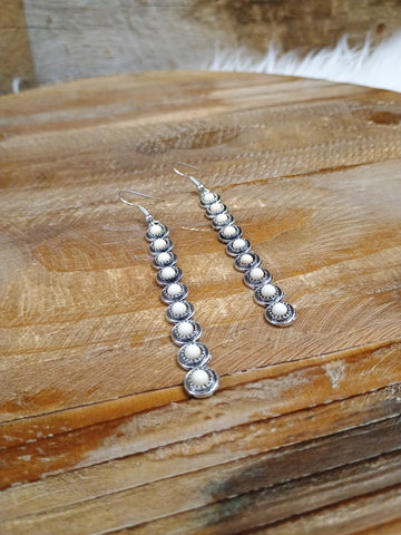 The Long Way To It Bone and Silver Earrings