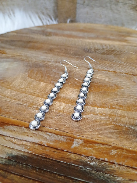 The Long Way To It Bone and Silver Earrings