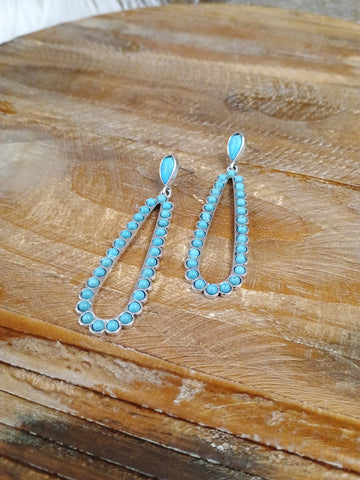 The Way There Turquoise and Silver Earrings