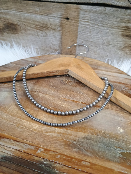 The I Will Be Navajo Pearl Silver Necklace