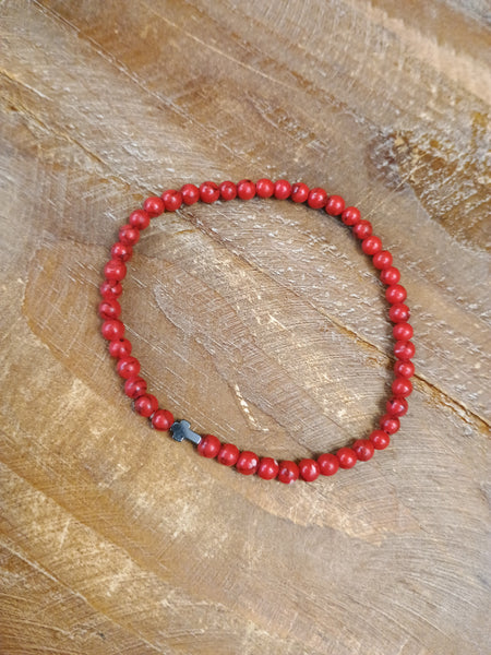 The Red Cross Stretch Bracelet