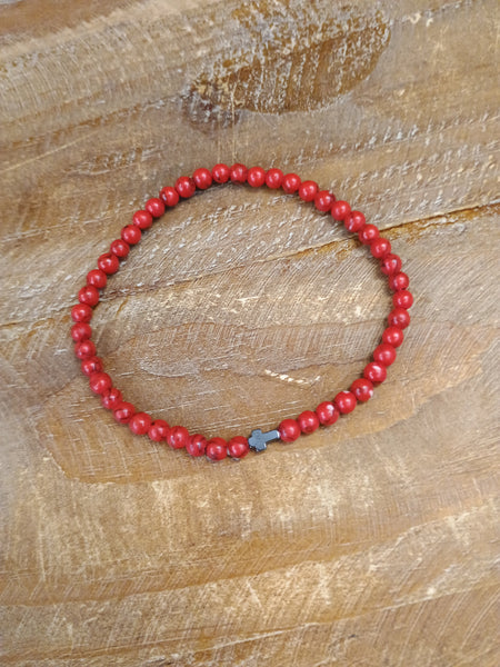 The Red Cross Stretch Bracelet