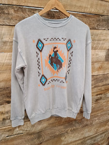 The Aztec Cowboy Mineral Heather Grey Sweatshirt