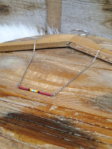 The Rust Bead Bar Necklace