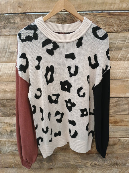 The Leopard Patchwork Sweater