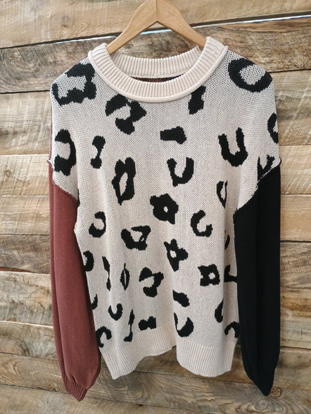 The Leopard Patchwork Sweater