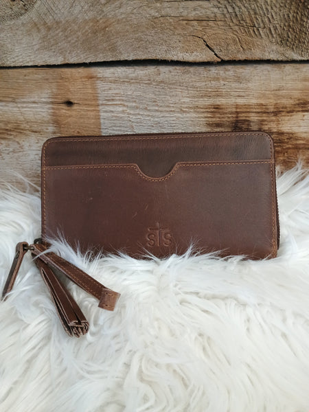 The Chocolate Leather Basic Wristlet Wallet