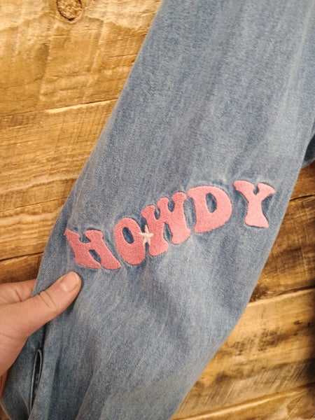The Giddy Up Embroidery Denim Top Jacket