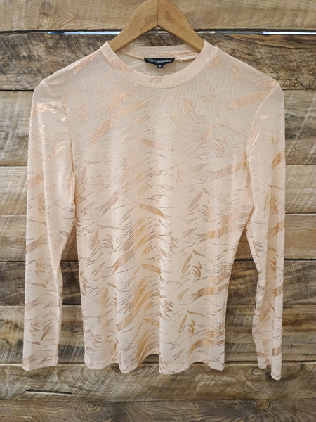 The Gold Paint Long Sleeve Mesh
