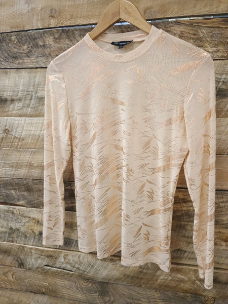 The Gold Paint Long Sleeve Mesh