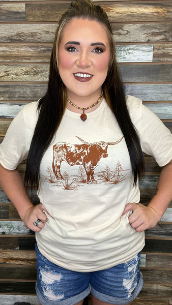 The Longhorn and Yucca Tee