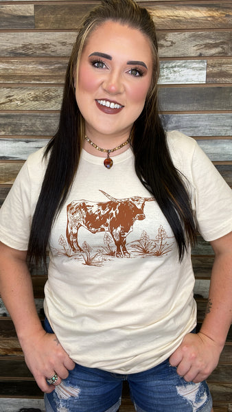 The Longhorn and Yucca Tee