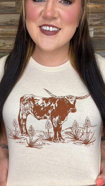 The Longhorn and Yucca Tee